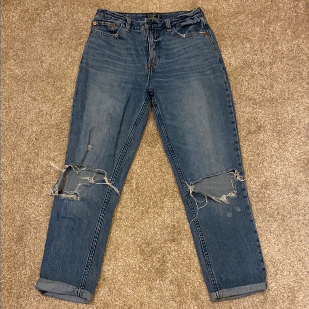Abercrombie High Rise Girlfriend Jeans